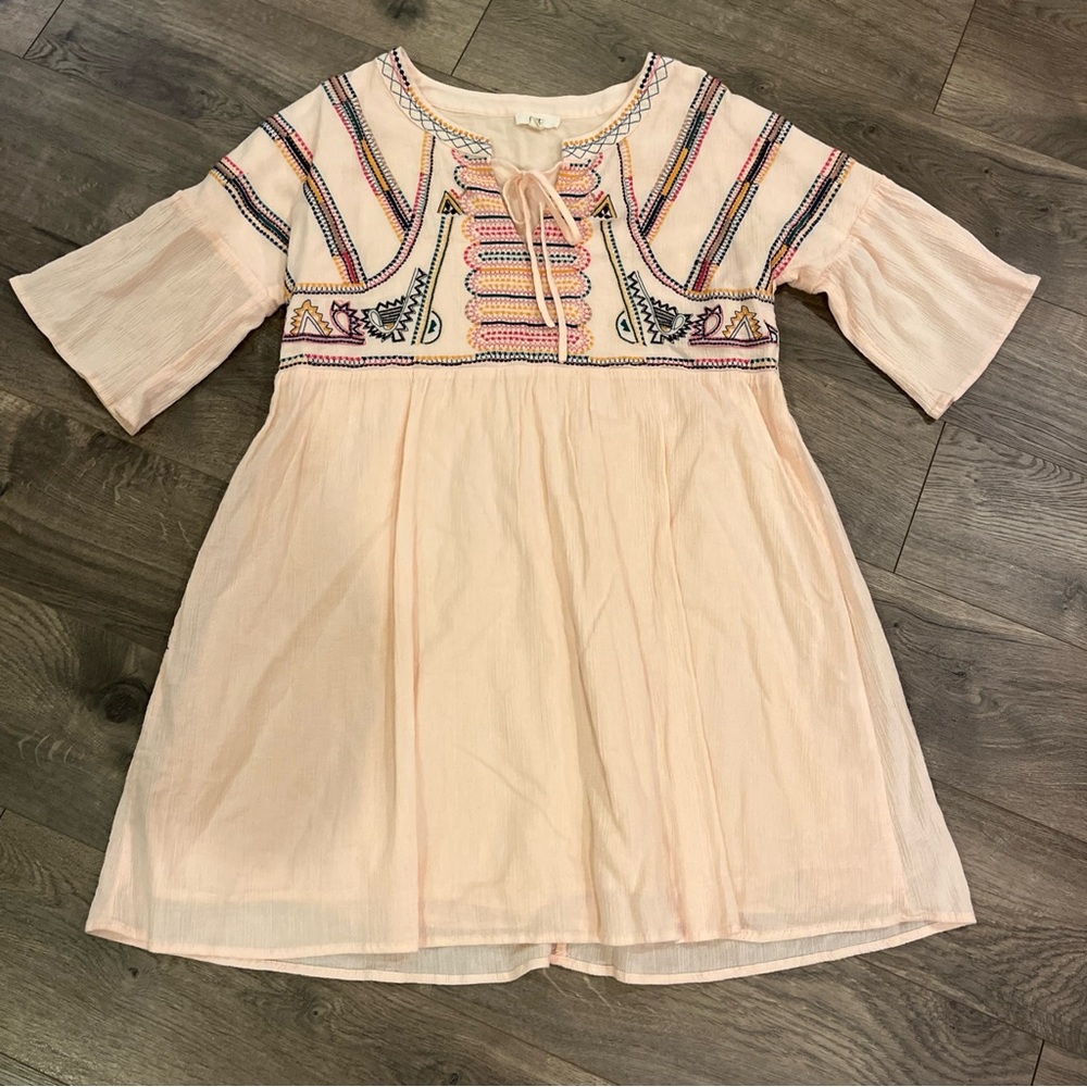 Ott Dress Size Small Boho Pink Aztec Casual Nice